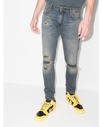 blaue enge Jeans mit Destroyed-Effekten von Represent