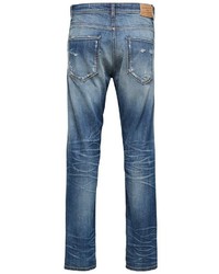 blaue enge Jeans mit Destroyed-Effekten von Selected Homme
