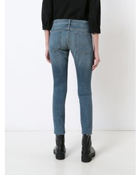 blaue enge Jeans mit Destroyed-Effekten von rag & bone/JEAN