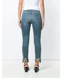blaue enge Jeans mit Destroyed-Effekten von IRO
