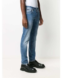 blaue enge Jeans mit Destroyed-Effekten von Dolce & Gabbana