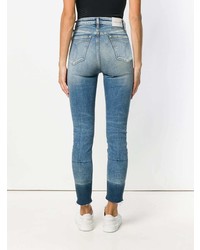 blaue enge Jeans mit Flicken von Calvin Klein Jeans