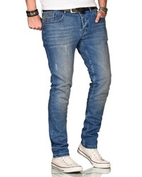 blaue enge Jeans von Alessandro Salvarini