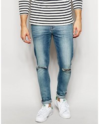 blaue enge Jeans von Asos