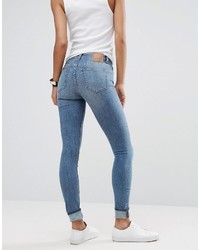 blaue enge Jeans von Weekday