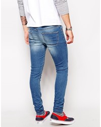 blaue enge Jeans von Asos