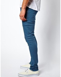 blaue enge Jeans von Asos