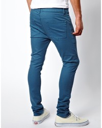 blaue enge Jeans von Asos