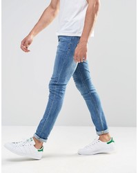 blaue enge Jeans von Asos