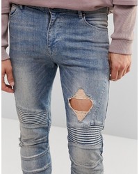 blaue enge Jeans von Asos