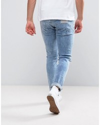 blaue enge Jeans von Wrangler