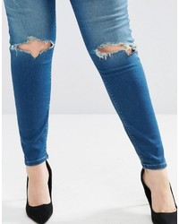 blaue enge Jeans von Asos