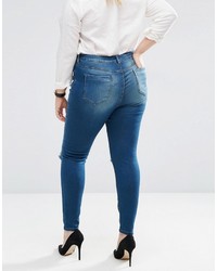 blaue enge Jeans von Asos