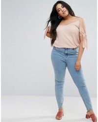 blaue enge Jeans von Asos