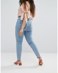 blaue enge Jeans von Asos