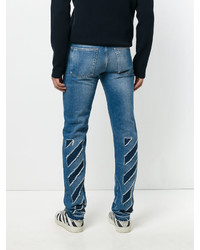 blaue enge Jeans von Off-White