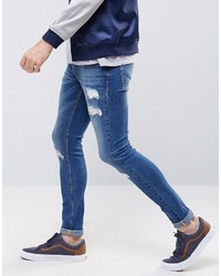 blaue enge Jeans von Asos