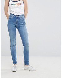 blaue enge Jeans von Wrangler
