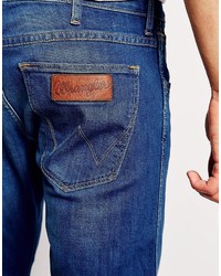 blaue enge Jeans von Wrangler