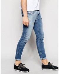 blaue enge Jeans von Diesel