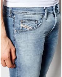 blaue enge Jeans von Diesel