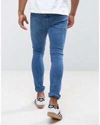 blaue enge Jeans von Mango