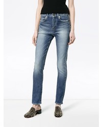 blaue enge Jeans von Saint Laurent