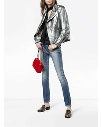 blaue enge Jeans von Saint Laurent