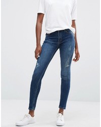 blaue enge Jeans von Minimum