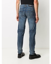 blaue enge Jeans von Balmain