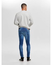 blaue enge Jeans von ONLY & SONS