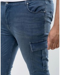 blaue enge Jeans von Asos