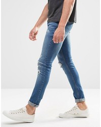 blaue enge Jeans von Pull&Bear