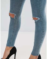 blaue enge Jeans von Asos