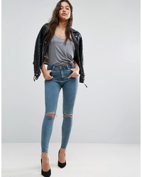 blaue enge Jeans von Asos