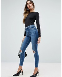 blaue enge Jeans von Asos