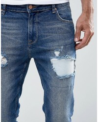 blaue enge Jeans von Asos