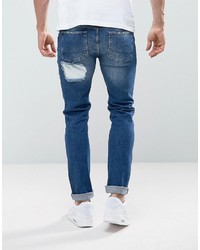 blaue enge Jeans von Asos