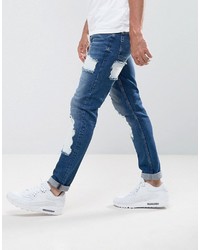 blaue enge Jeans von Asos