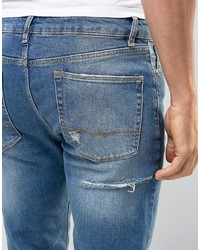 blaue enge Jeans von Asos