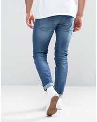 blaue enge Jeans von Diesel