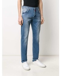 blaue enge Jeans von Kiton