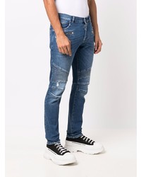 blaue enge Jeans von Balmain