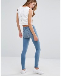 blaue enge Jeans von Miss Selfridge