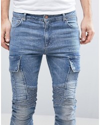 blaue enge Jeans von Asos