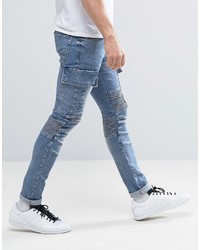 blaue enge Jeans von Asos