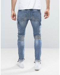 blaue enge Jeans von Asos