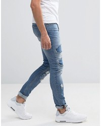 blaue enge Jeans von Asos