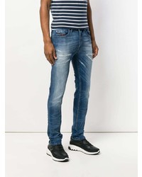 blaue enge Jeans von Diesel