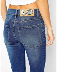 blaue enge Jeans von Cheap Monday